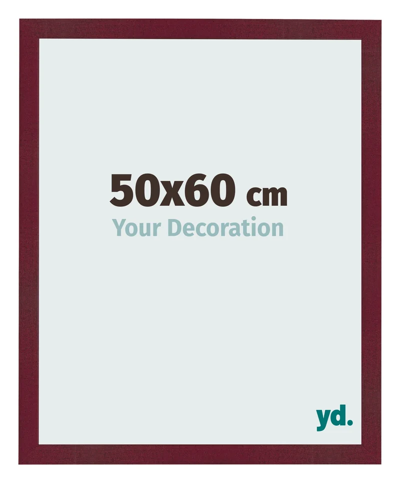 Bilderrahmen 50x60 cm - Weinrot Gewischt - MDF - Bologna