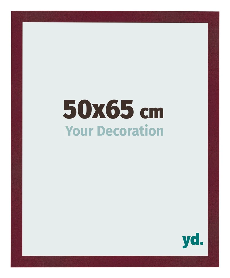 Bilderrahmen 50x65 cm - Weinrot Gewischt - MDF - Bologna