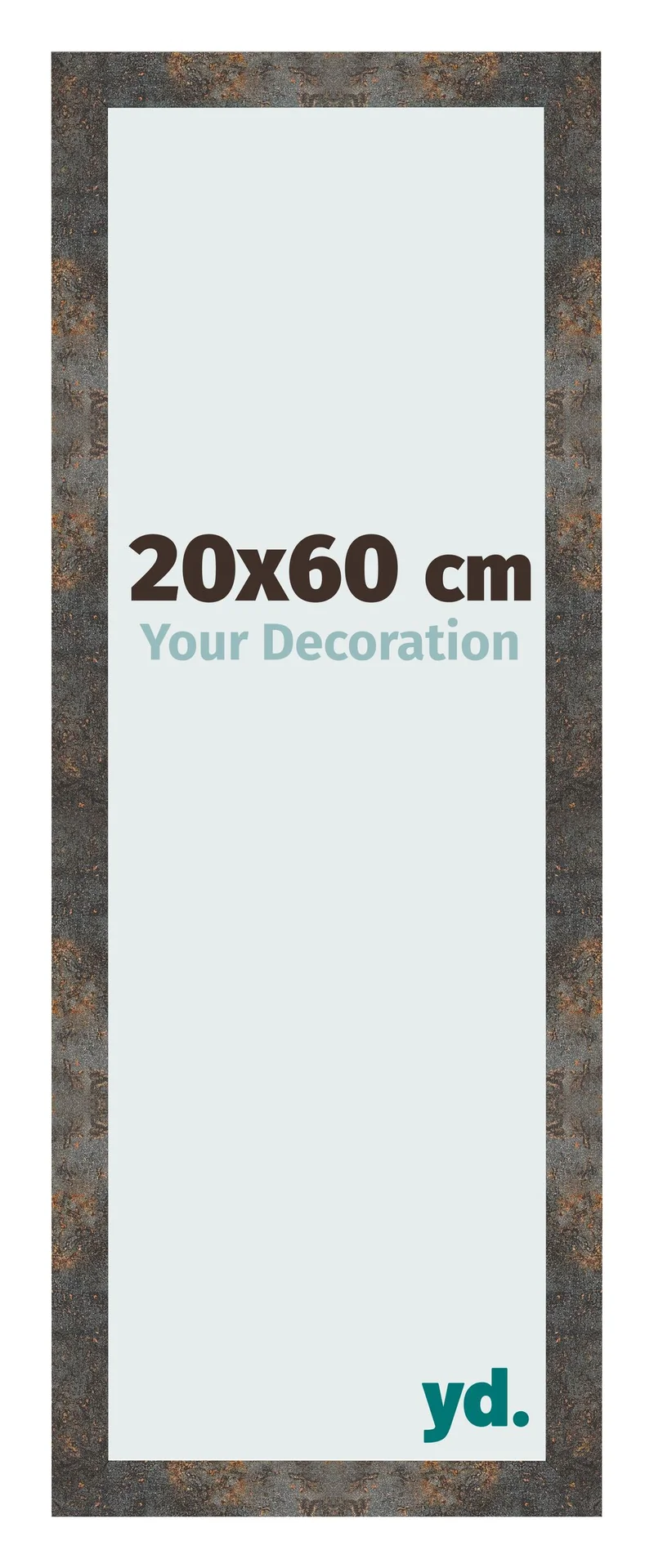 Bilderrahmen 20x60 cm - Oxidiertes Metall - MDF - Bologna
