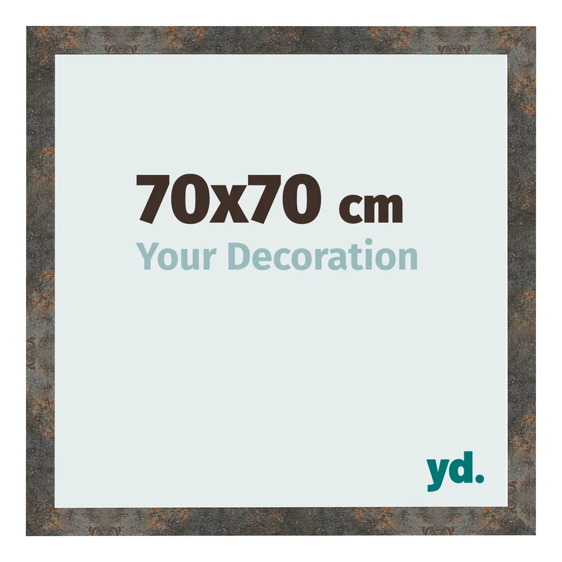 Bilderrahmen 70x70 cm - Oxidiertes Metall - MDF - Bologna