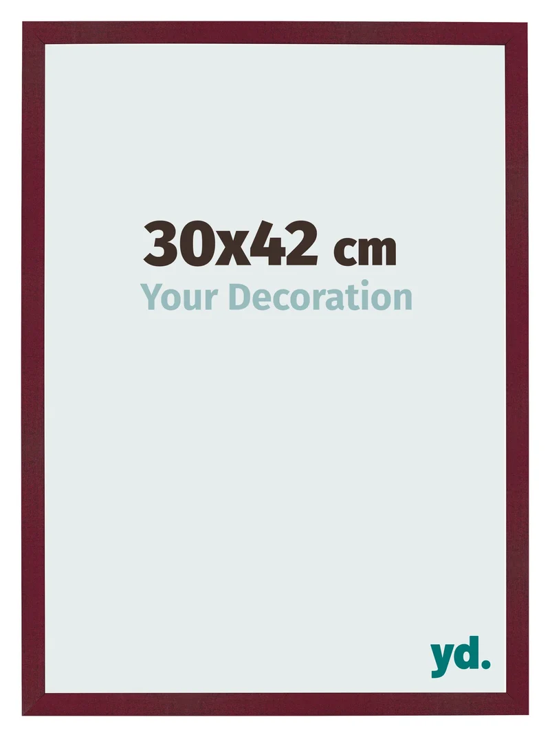 Bilderrahmen 30x42 cm - Weinrot Gewischt - MDF - Bologna