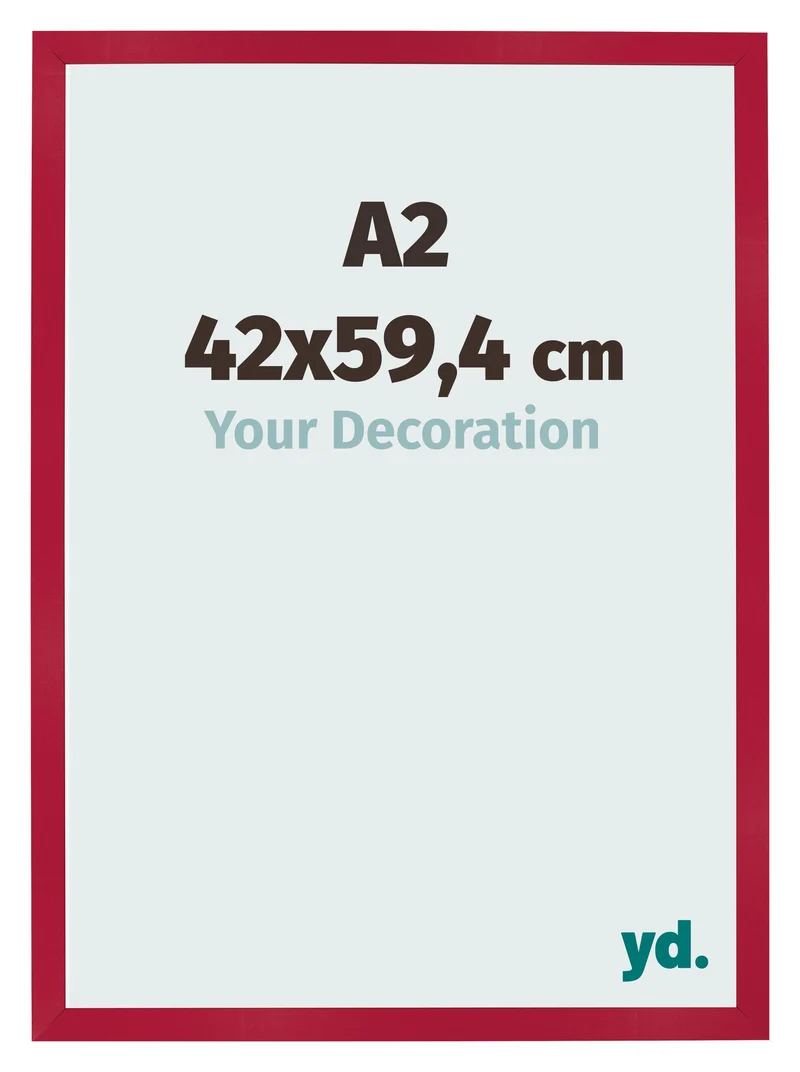 Bilderrahmen A2 - 42x59,4 cm - Rot - MDF - Bologna