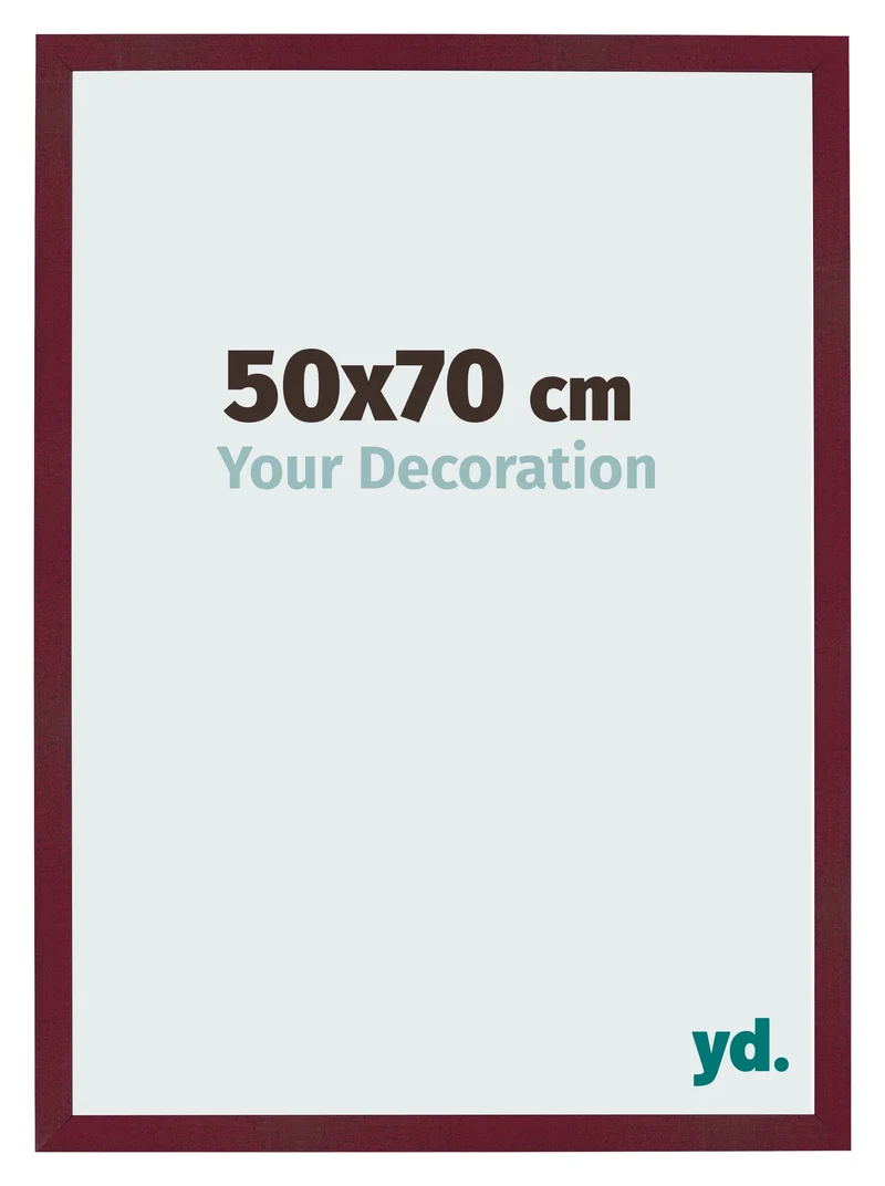 Bilderrahmen 50x70 cm - Weinrot Gewischt - MDF - Bologna