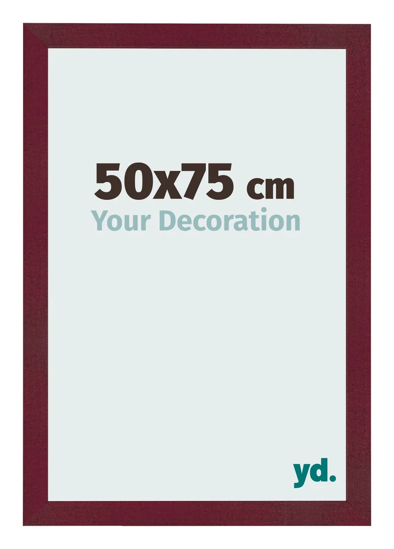 Bilderrahmen 50x75 cm - Weinrot Gewischt - MDF - Bologna