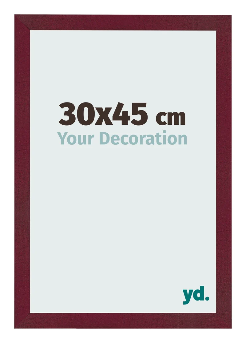 Bilderrahmen 30x45 cm - Weinrot Gewischt - MDF - Bologna