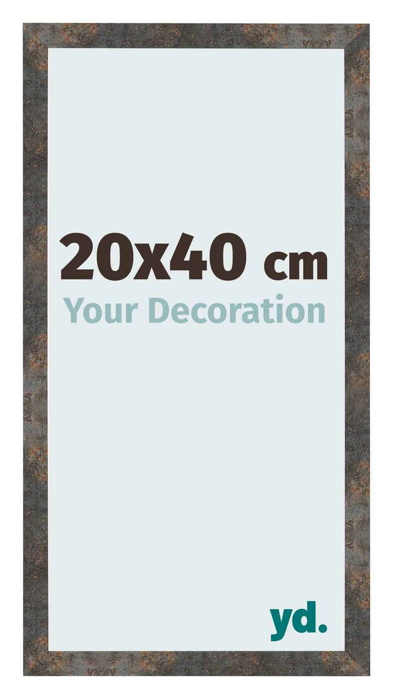 Bilderrahmen 20x40 cm - Oxidiertes Metall - MDF - Bologna
