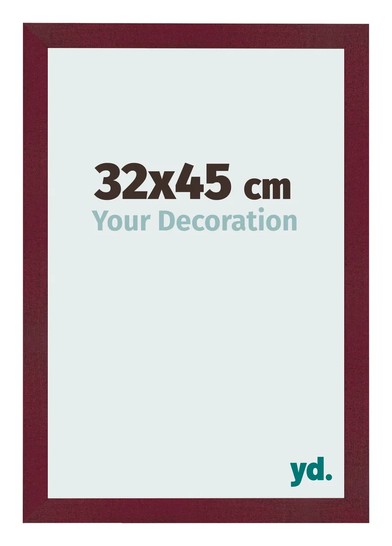 Bilderrahmen 32x45 cm - Weinrot Gewischt - MDF - Bologna