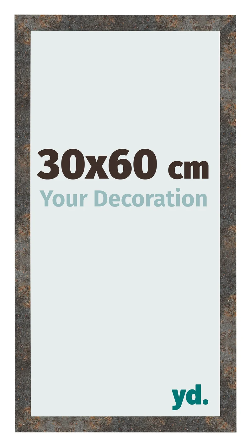 Bilderrahmen 30x60 cm - Oxidiertes Metall - MDF - Bologna