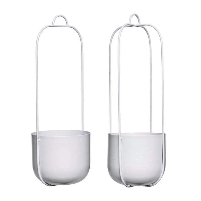 Hängetopf Lotus Blumenampel aus Metall (2er Set) - Hübsch