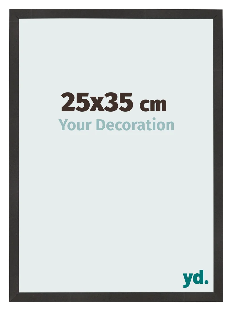 Bilderrahmen 25x35 cm - Schwarz Matt - MDF - Bologna