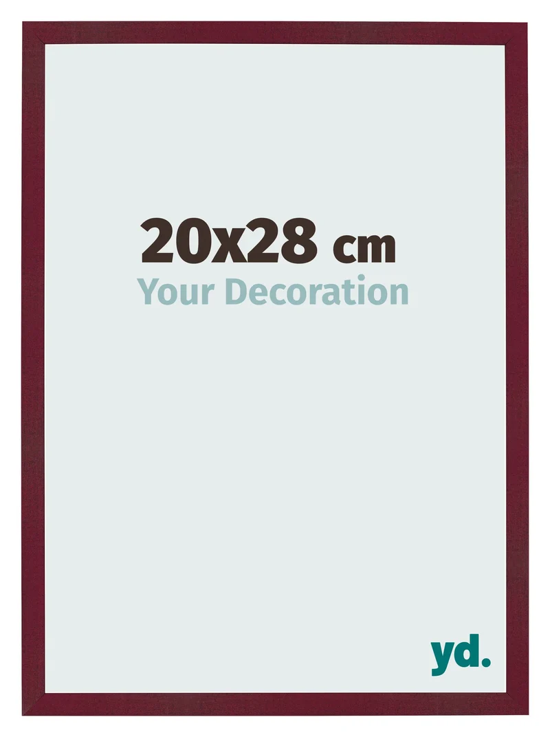 Bilderrahmen 20x28 cm - Weinrot Gewischt - MDF - Bologna
