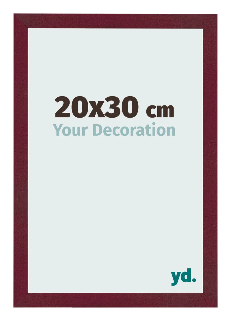 Bilderrahmen 20x30 cm - Weinrot Gewischt - MDF - Bologna