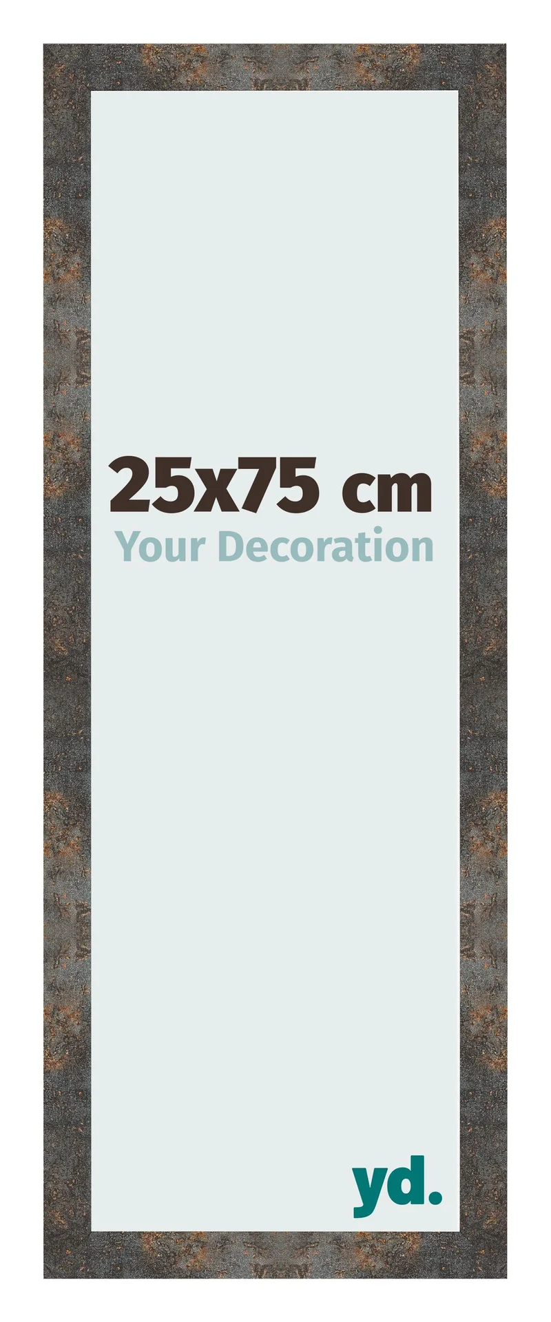 Bilderrahmen 25x75 cm - Oxidiertes Metall - MDF - Bologna