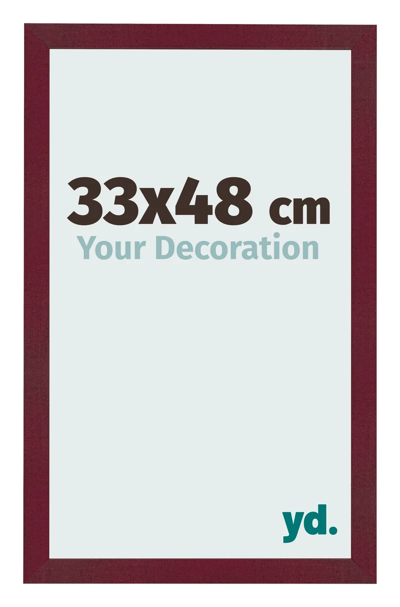 Bilderrahmen 33x48 cm - Weinrot Gewischt - MDF - Bologna