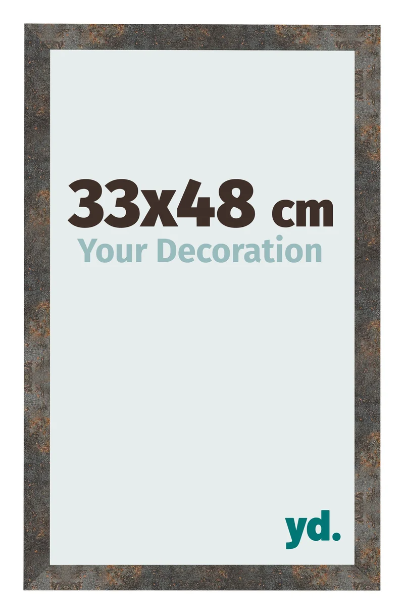 Bilderrahmen 33x48 cm - Oxidiertes Metall - MDF - Bologna