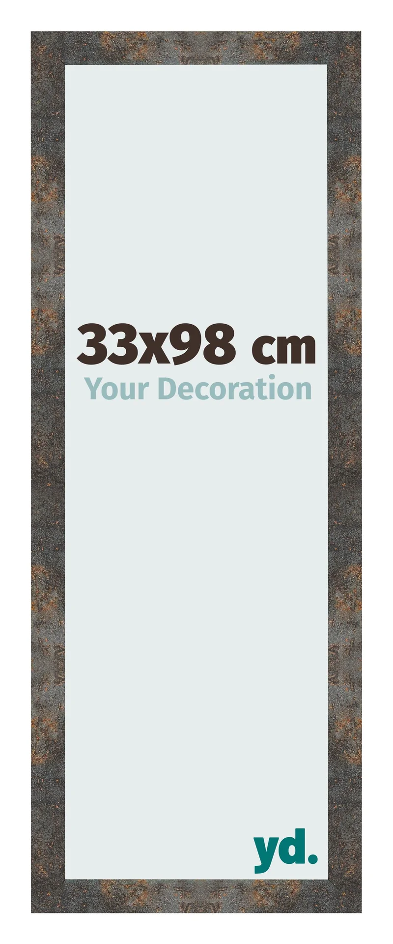 Bilderrahmen 33x98 cm - Oxidiertes Metall - MDF - Bologna