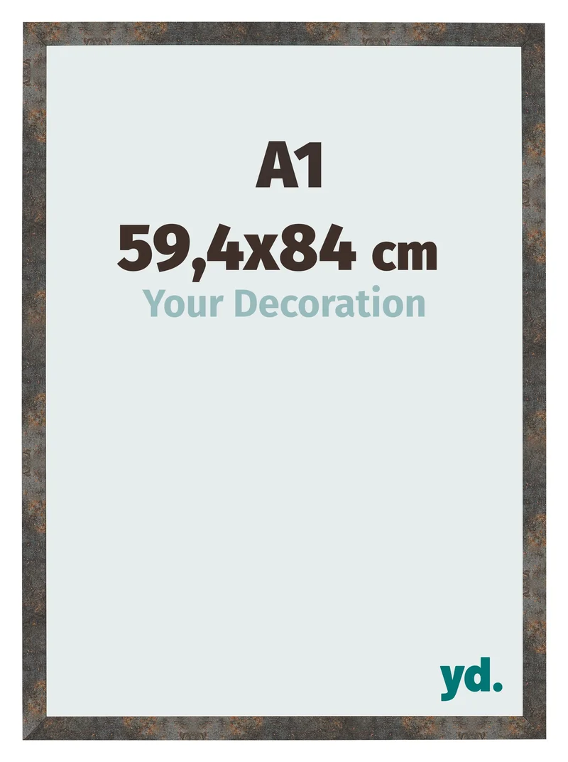 Bilderrahmen A1 - 59,4x84 cm - Oxidiertes Metall - MDF - Bologna