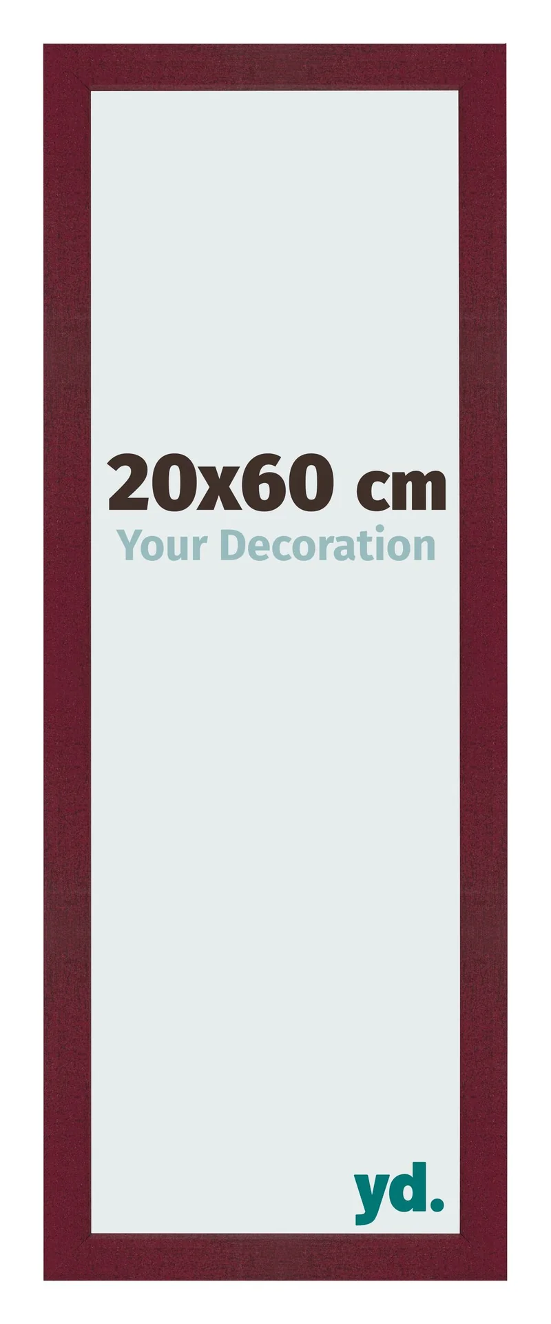 Bilderrahmen 20x60 cm - Weinrot Gewischt - MDF - Bologna