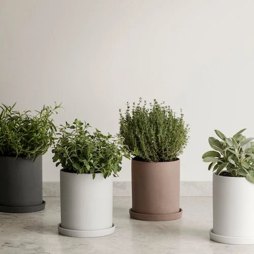Kräutertopf Nona Bark M - blomus