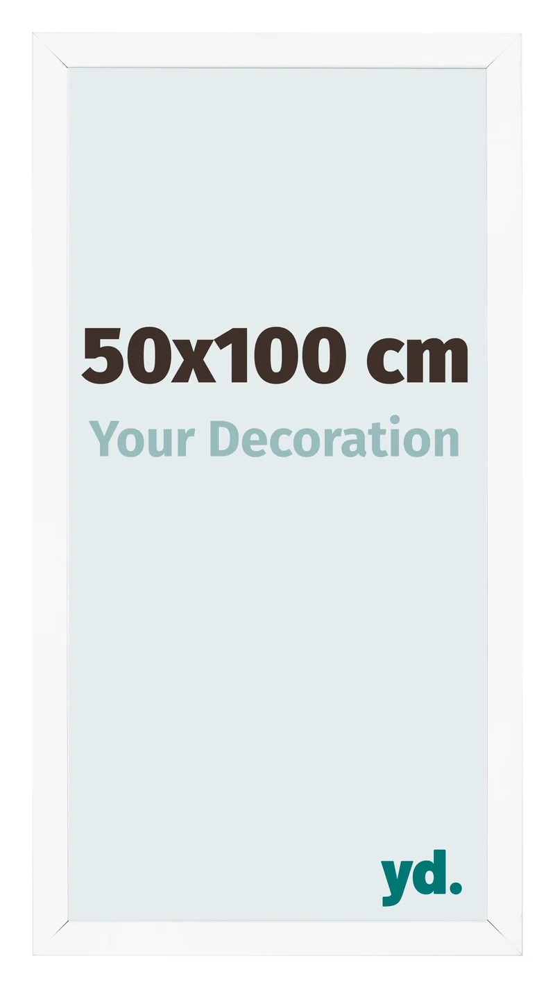 Bilderrahmen 50x100 cm - Weiß Matt - MDF - Bologna