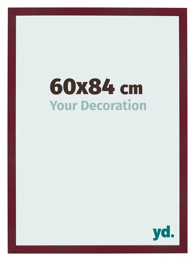 Bilderrahmen 60x84 cm - Weinrot Gewischt - MDF - Bologna