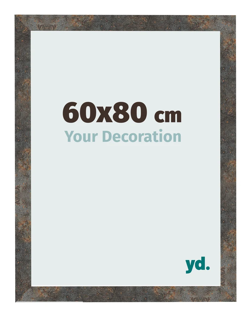 Bilderrahmen 60x80 cm - Oxidiertes Metall - MDF - Bologna