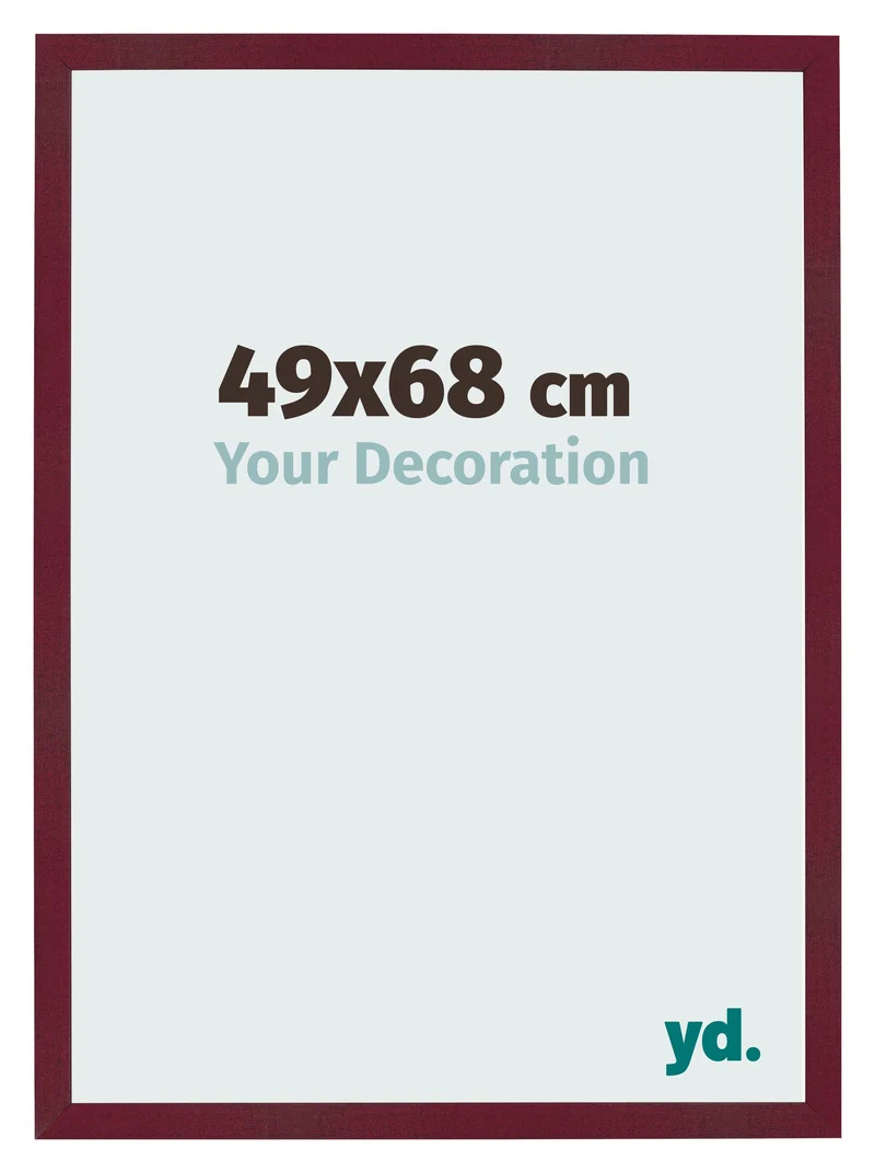 Bilderrahmen 49x68 cm - Weinrot Gewischt - MDF - Bologna