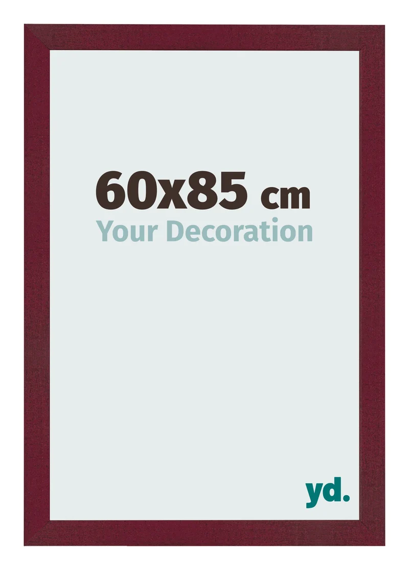 Bilderrahmen 60x85 cm - Weinrot Gewischt - MDF - Bologna
