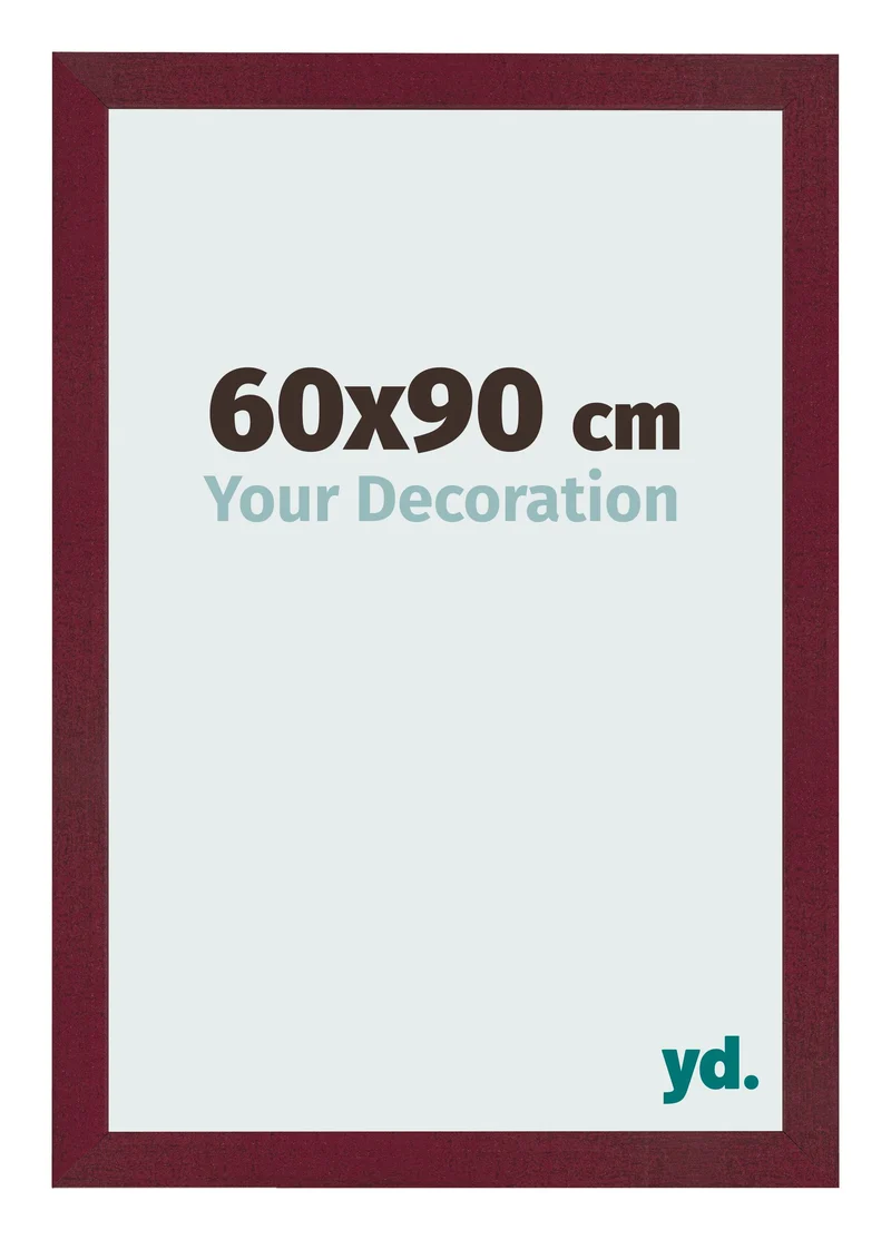 Bilderrahmen 60x90 cm - Weinrot Gewischt - MDF - Bologna