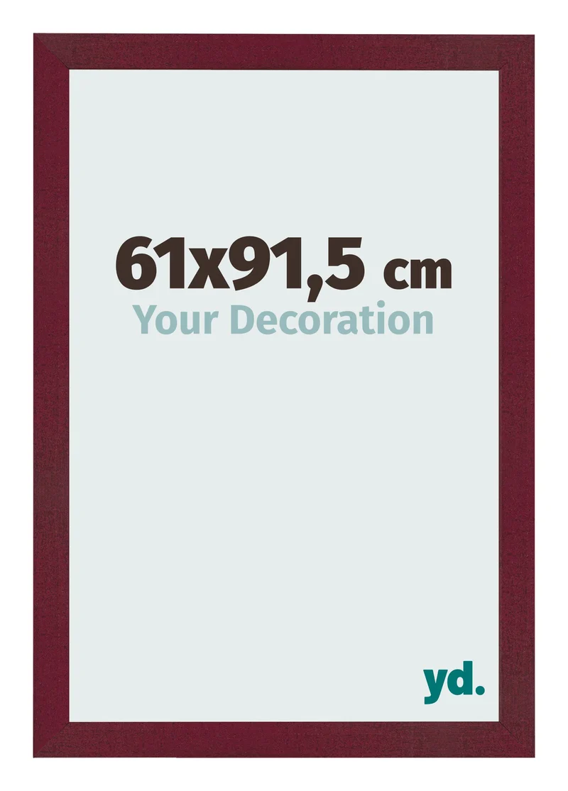 Bilderrahmen 61x91,5 cm - Weinrot Gewischt - MDF - Bologna