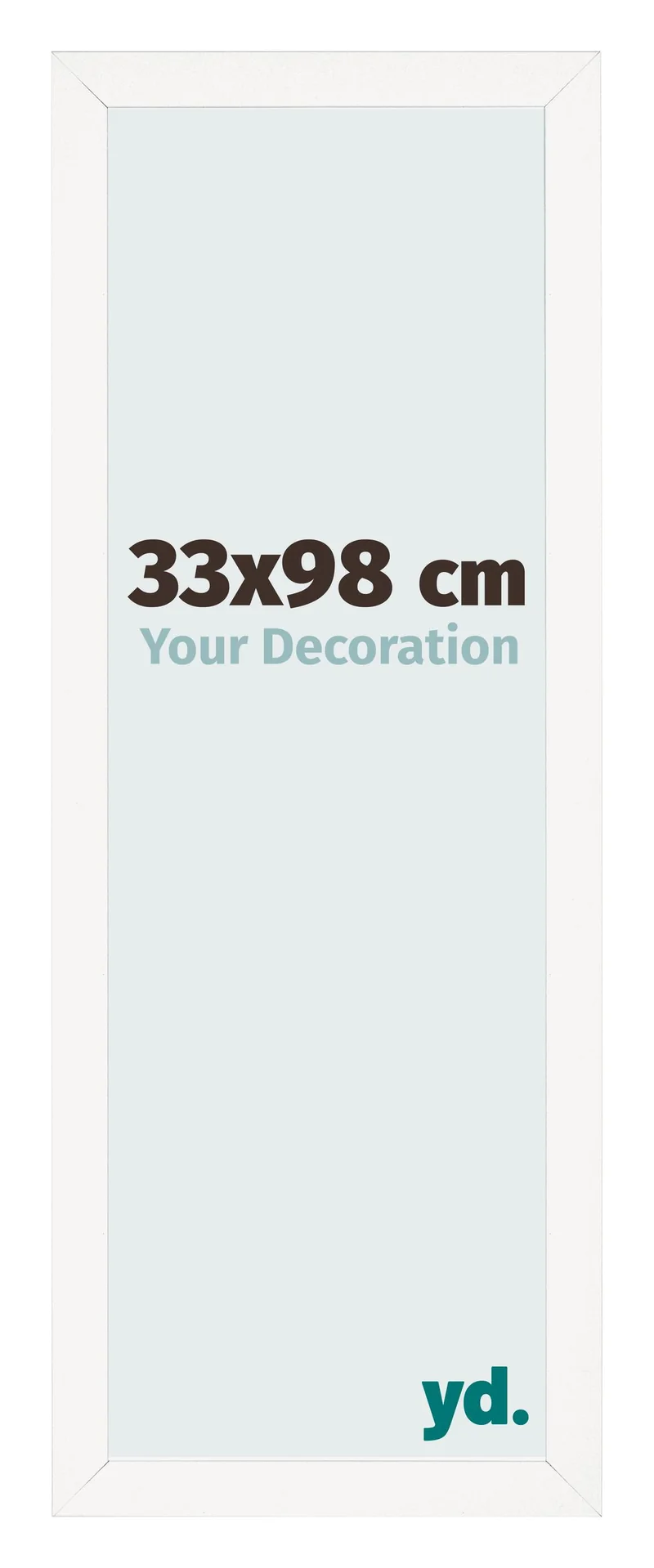 Bilderrahmen 33x98 cm - Weiß Hochglanz - MDF - Bologna