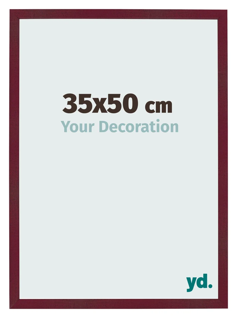 Bilderrahmen 35x50 cm - Weinrot Gewischt - MDF - Bologna