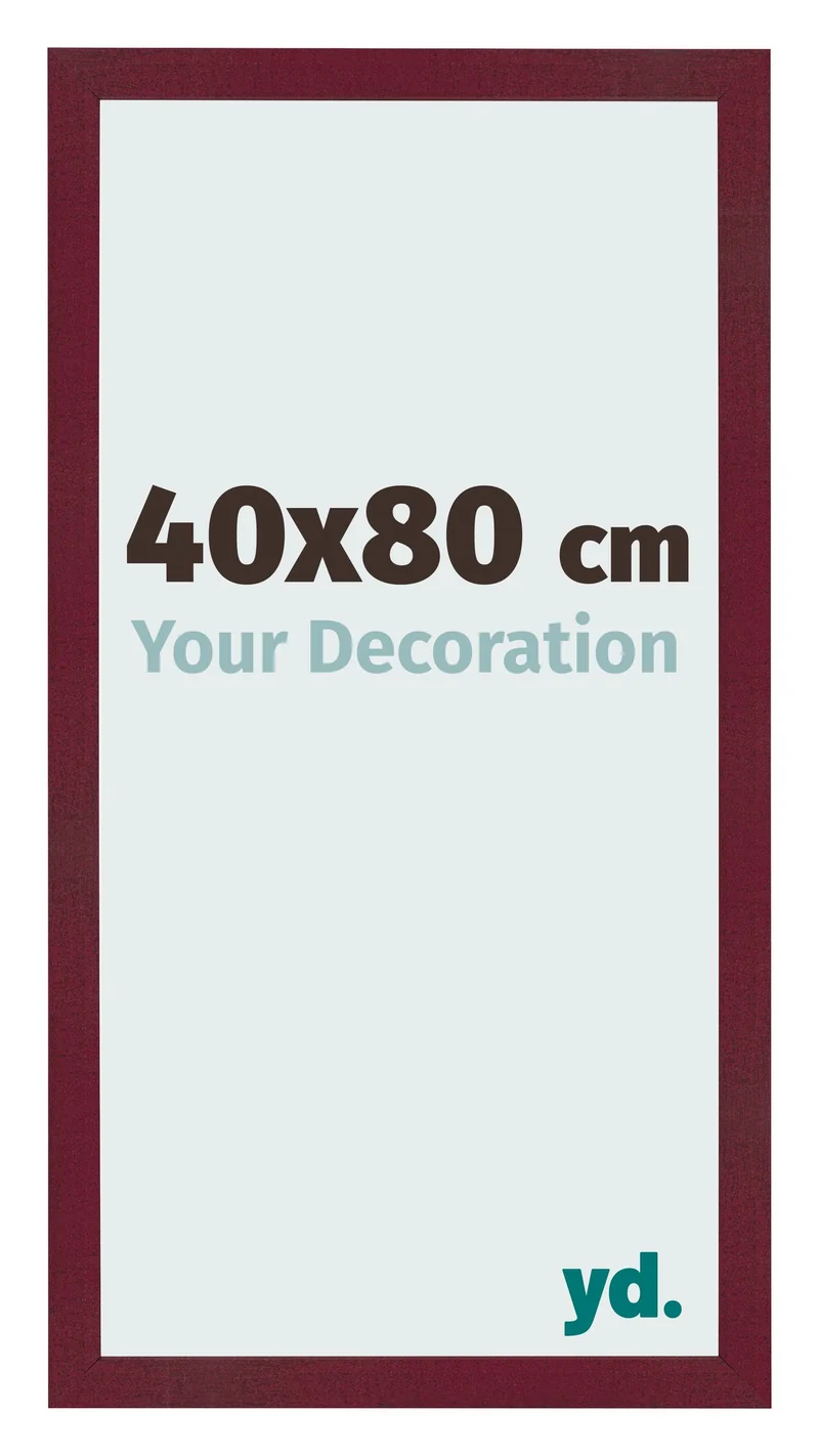 Bilderrahmen 40x80 cm - Weinrot Gewischt - MDF - Bologna