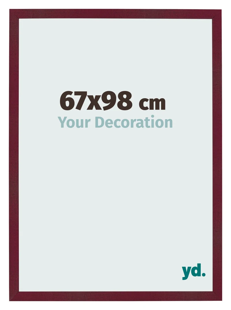 Bilderrahmen 67x98 cm - Weinrot Gewischt - MDF - Bologna