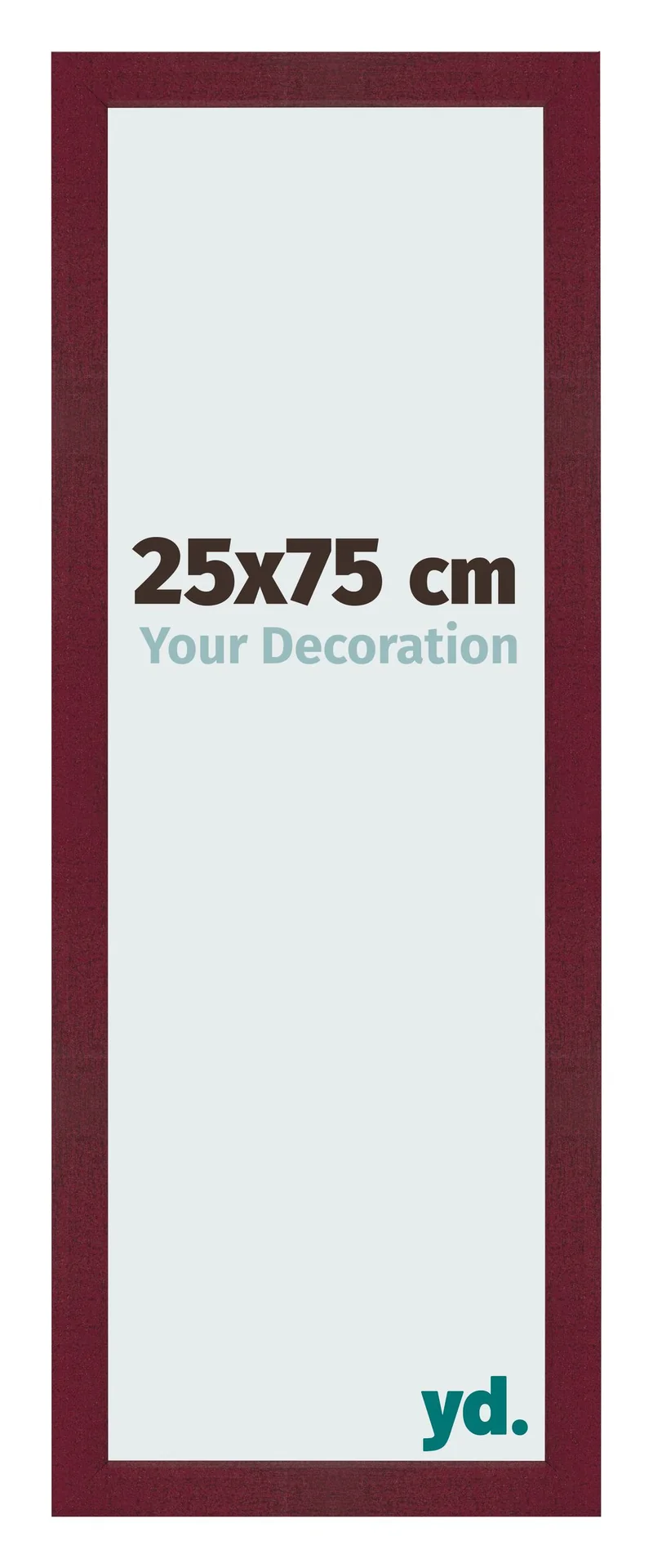 Bilderrahmen 25x75 cm - Weinrot Gewischt - MDF - Bologna