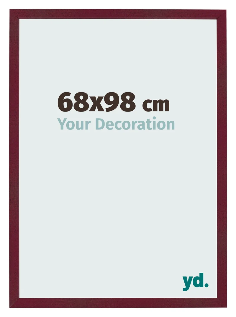 Bilderrahmen 68x98 cm - Weinrot Gewischt - MDF - Bologna