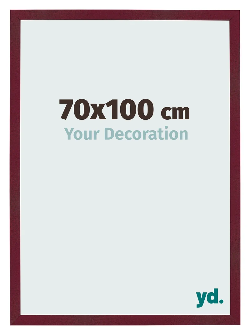 Bilderrahmen 70x100 cm - Weinrot Gewischt - MDF - Bologna