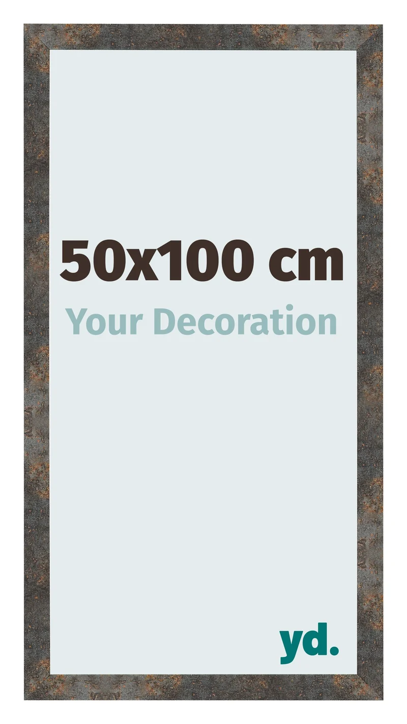 Bilderrahmen 50x100 cm - Oxidiertes Metall - MDF - Bologna