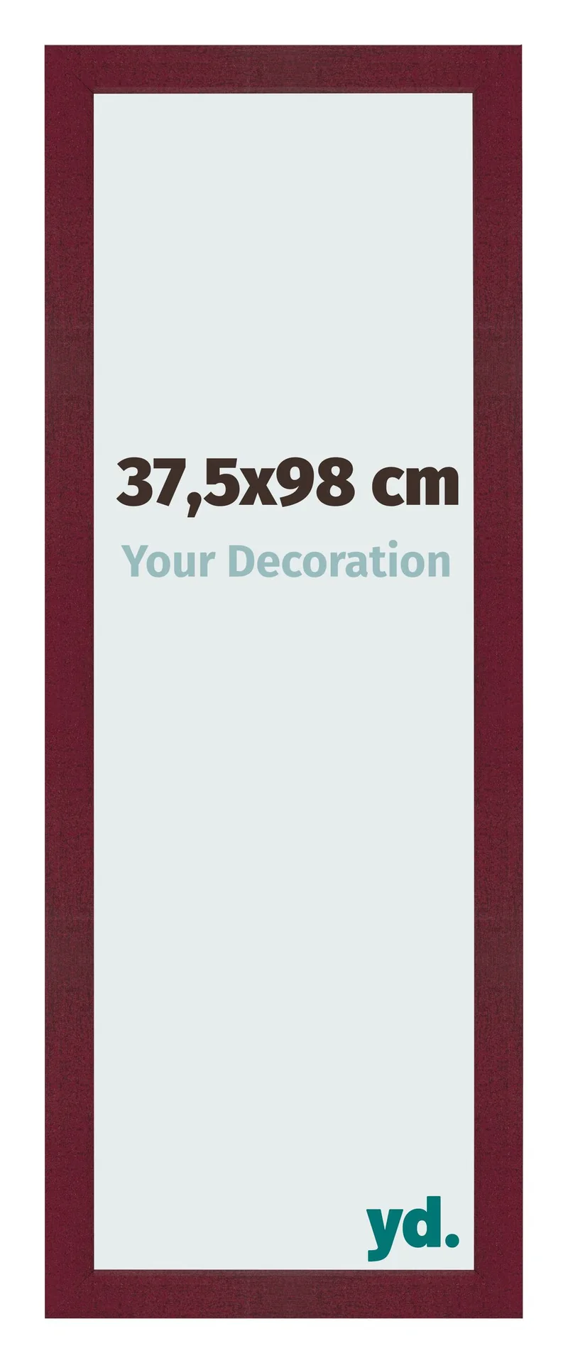 Bilderrahmen 37,5x98 cm - Weinrot Gewischt - MDF - Bologna