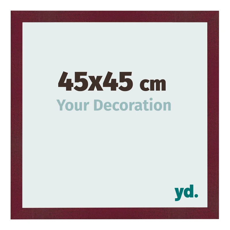 Bilderrahmen 45x45 cm - Weinrot Gewischt - MDF - Bologna