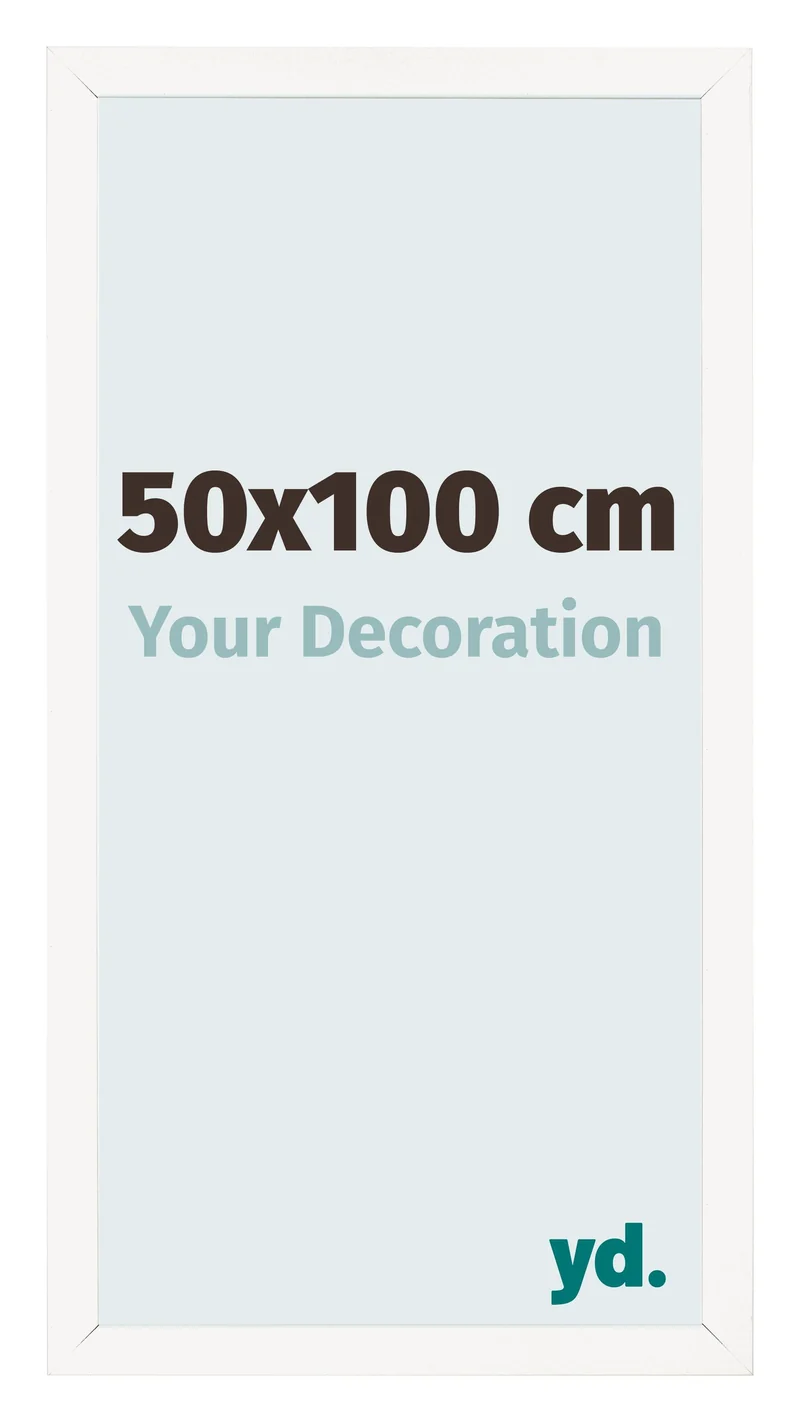 Bilderrahmen 50x100 cm - Weiß Hochglanz - MDF - Bologna
