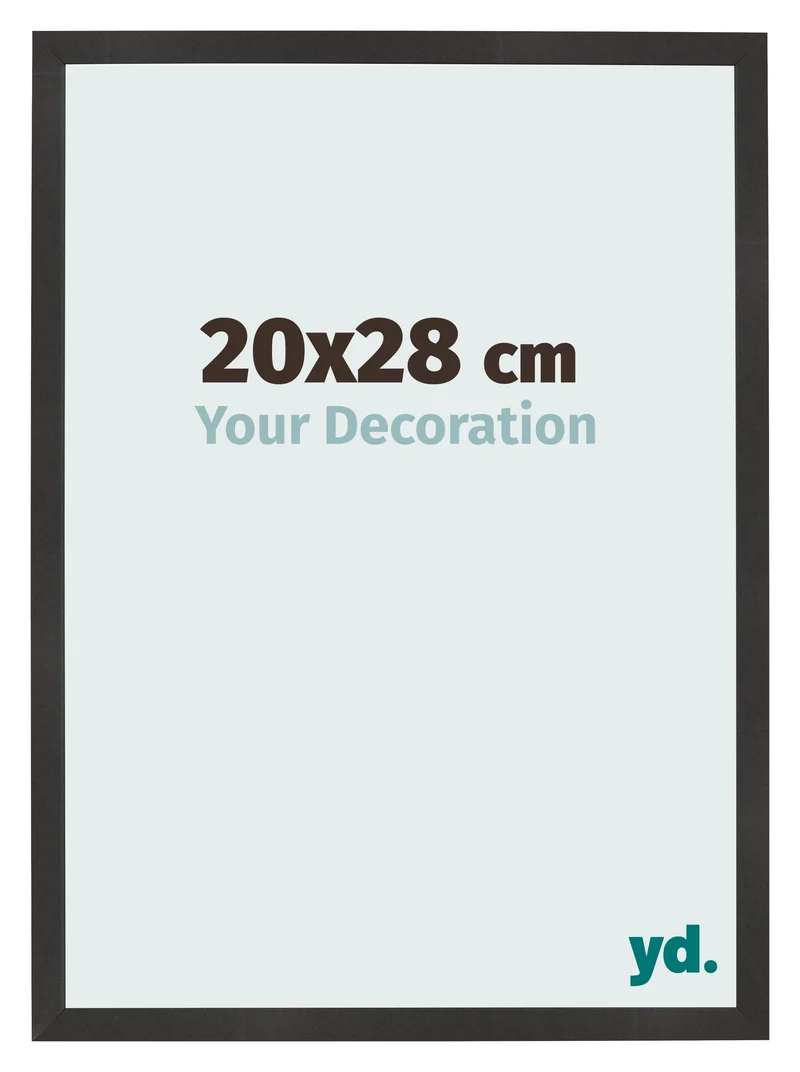 Bilderrahmen 20x28 cm - Schwarz Matt - MDF - Bologna