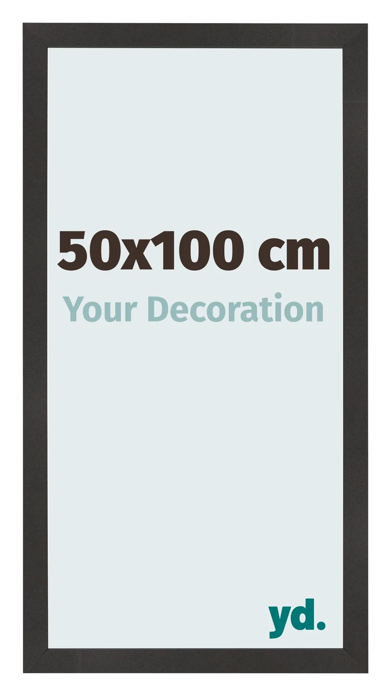 Bilderrahmen 50x100 cm - Schwarz Matt - MDF - Bologna