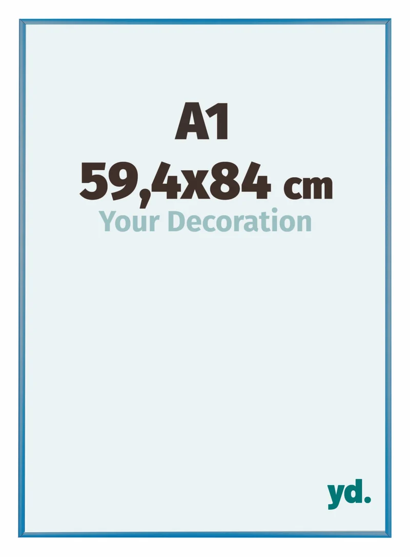 Bilderrahmen A1 - 59,4x84 cm - Stahl Blau - Aluminium - Kent