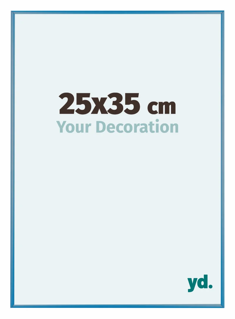Bilderrahmen 25x35 cm - Stahl Blau - Aluminium - Kent