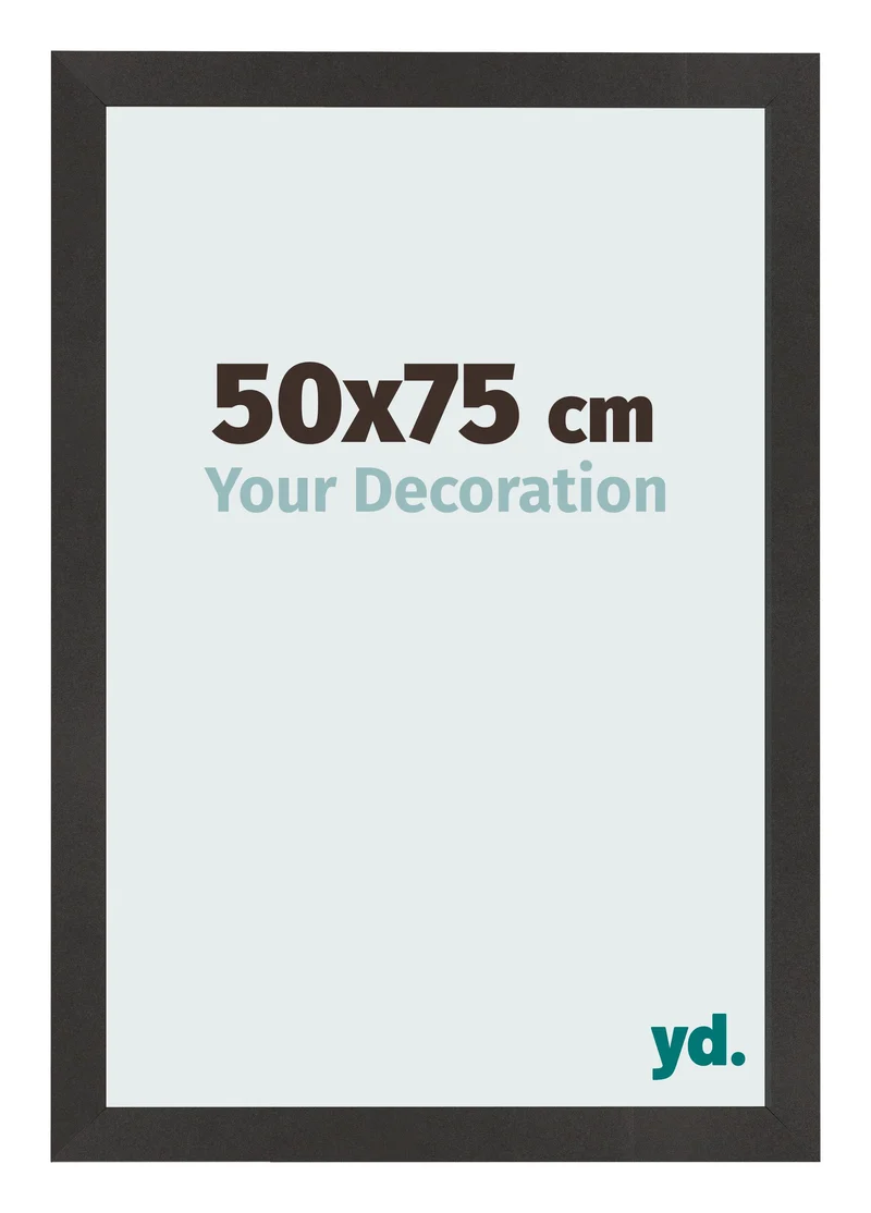 Bilderrahmen 50x75 cm - Schwarz Matt - MDF - Bologna