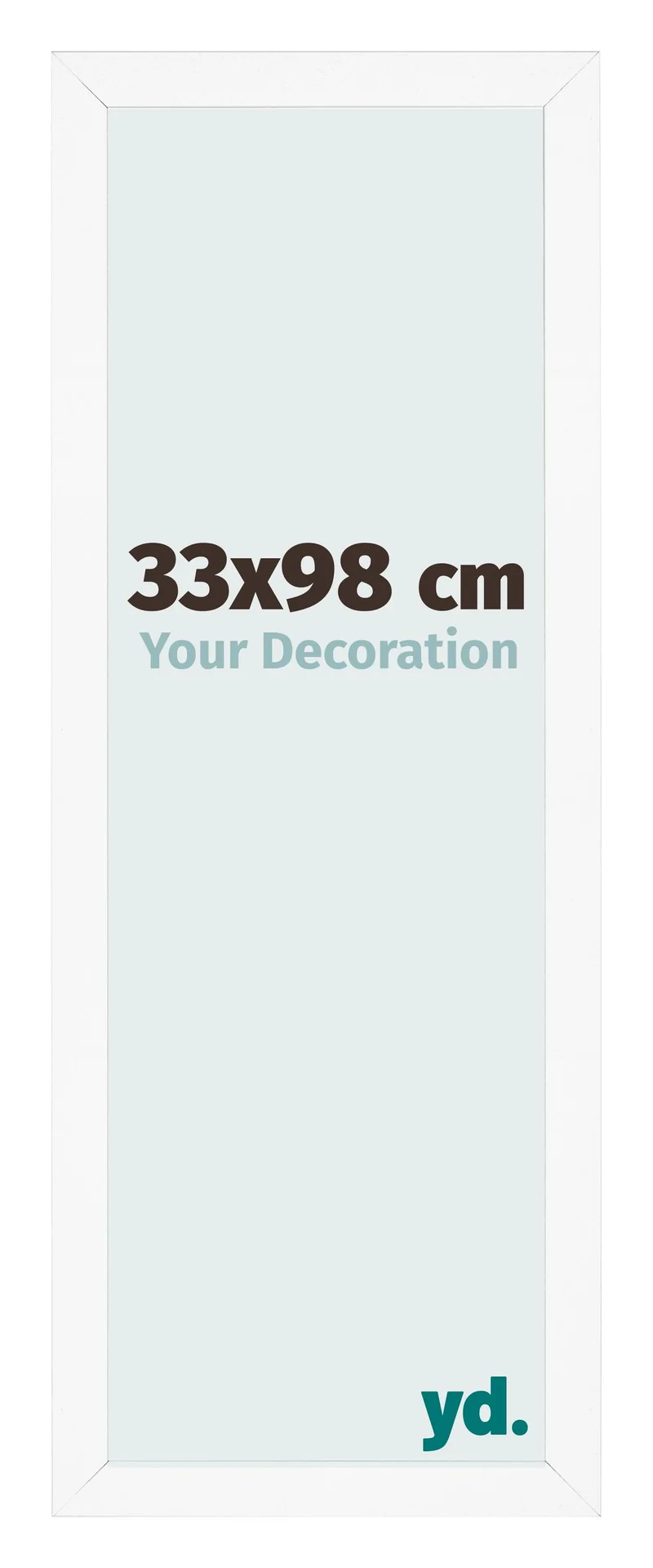 Bilderrahmen 33x98 cm - Weiß Matt - MDF - Bologna