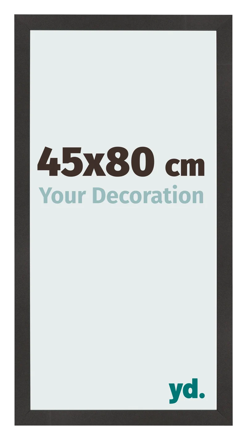 Bilderrahmen 45x80 cm - Schwarz Matt - MDF - Bologna