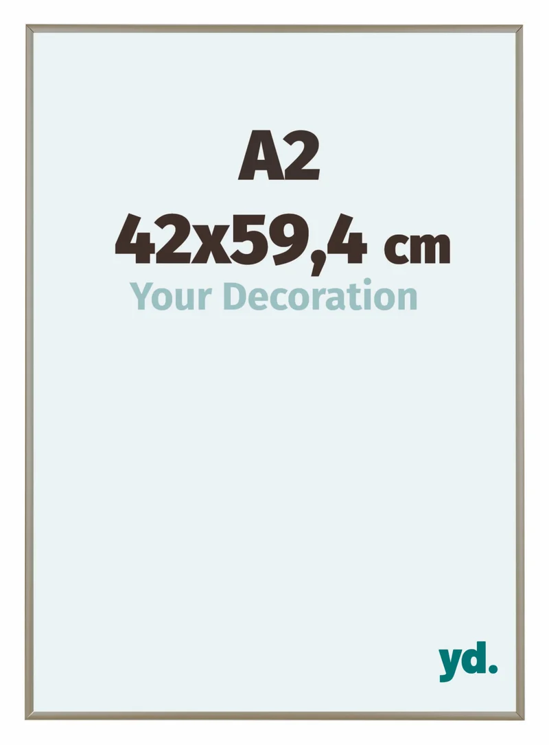 Bilderrahmen A2 - 42x59,4 cm - Champagner - Aluminium - Kent