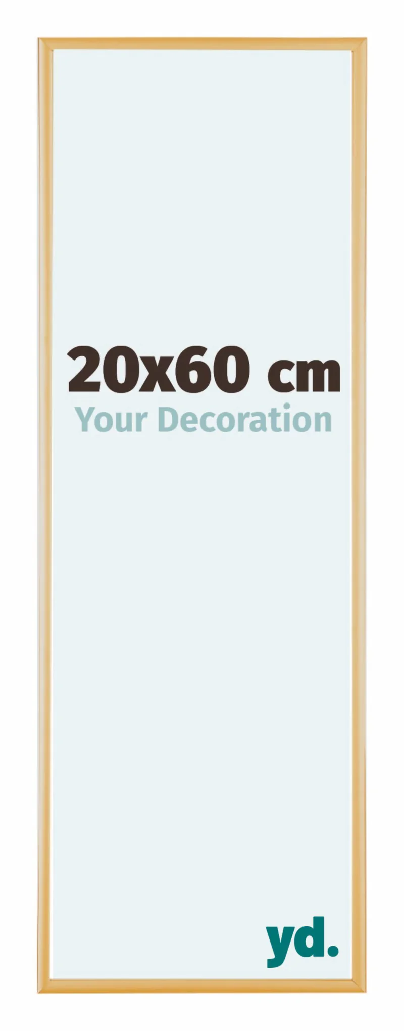 Bilderrahmen 20x60 cm - Gold Vintage - Aluminium - Kent